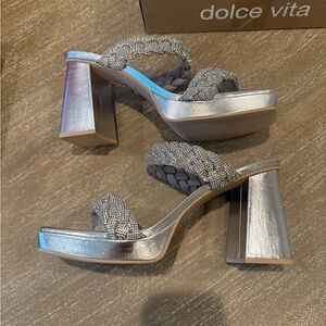 Dolce Vita Metallic Braided Heels